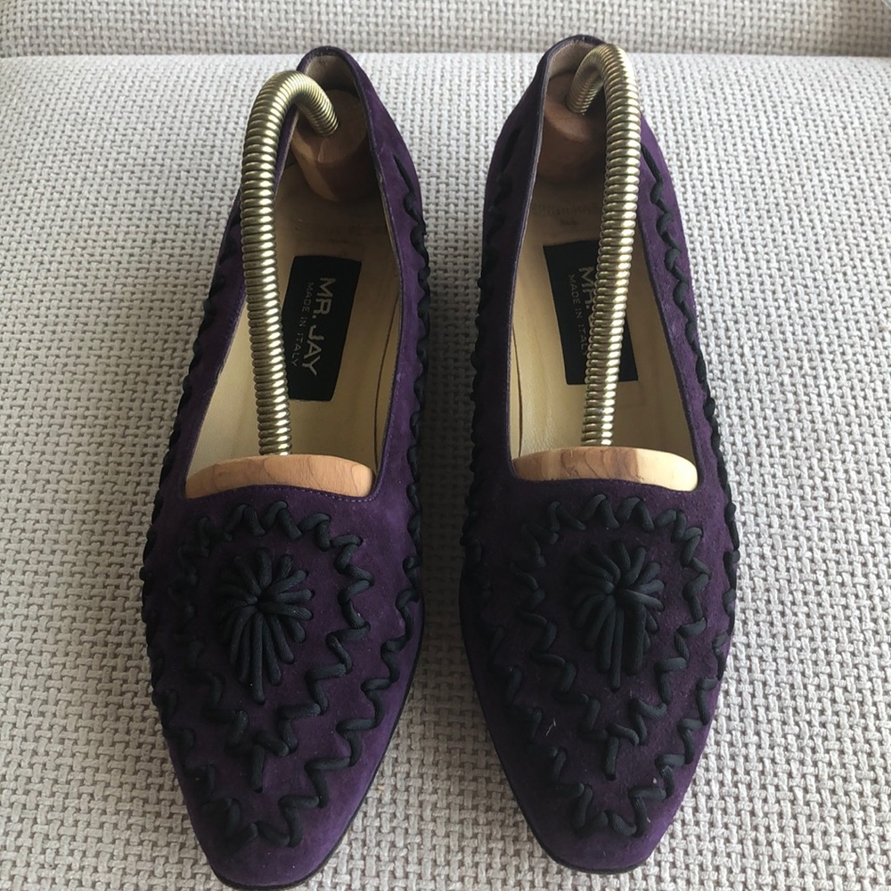 Vintage Sergio Rossi for MR JAY suede flats sz 6.5